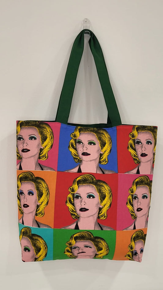 Bolso sencillo con estampado Caras - Tela, telita, tela